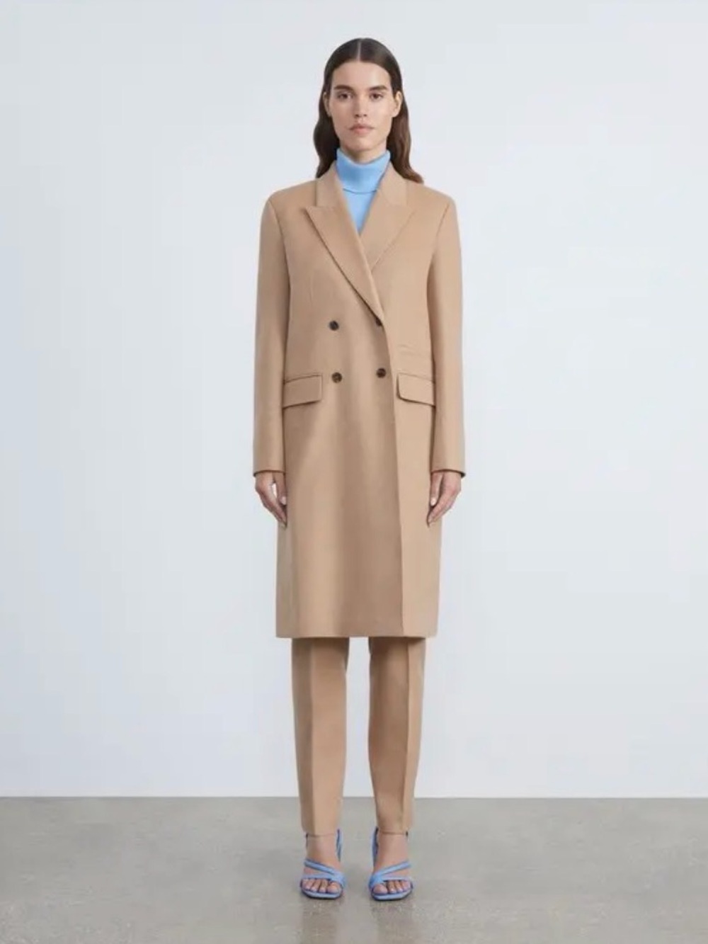 Lafayette 148 New York Double Breasted Camel Hair Coat - Camel - XL - NWT